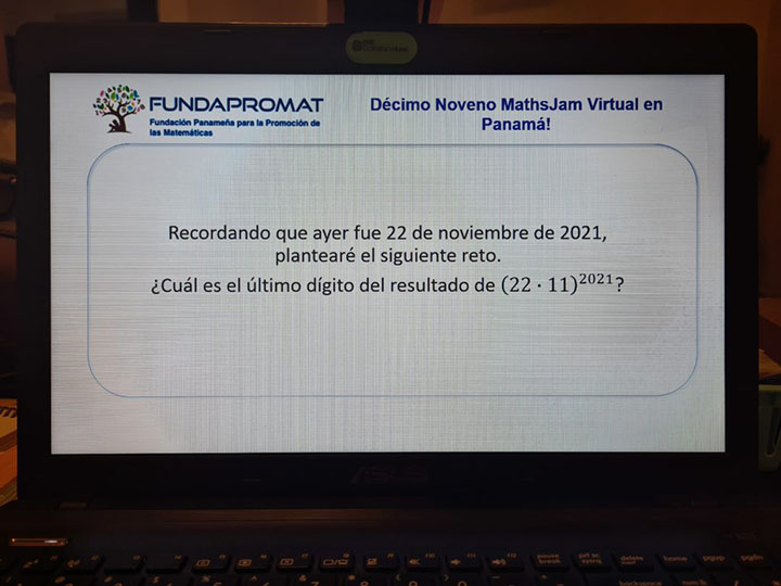 Décimo Noveno MathsJam Virtual en Panamá