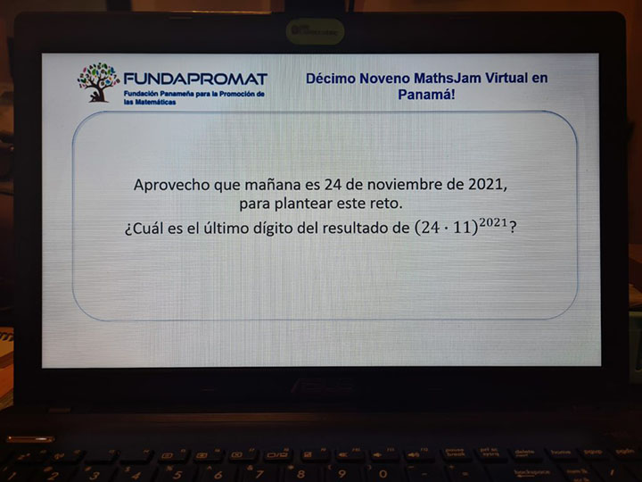 Décimo Noveno MathsJam Virtual en Panamá