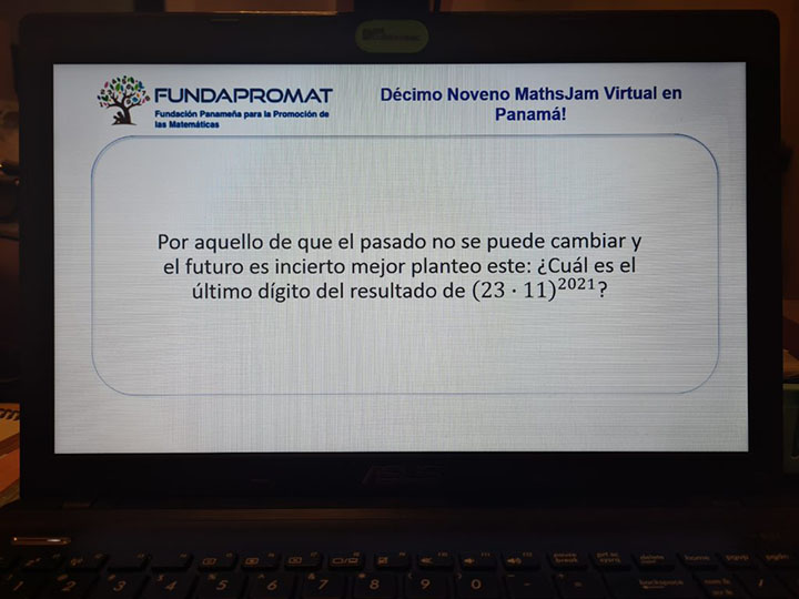 Décimo Noveno MathsJam Virtual en Panamá